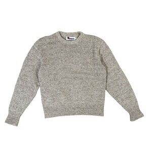 Rothco Mens Wool Blend Crewneck Sweater Oatmeal Marl Knit Made in USA Size M